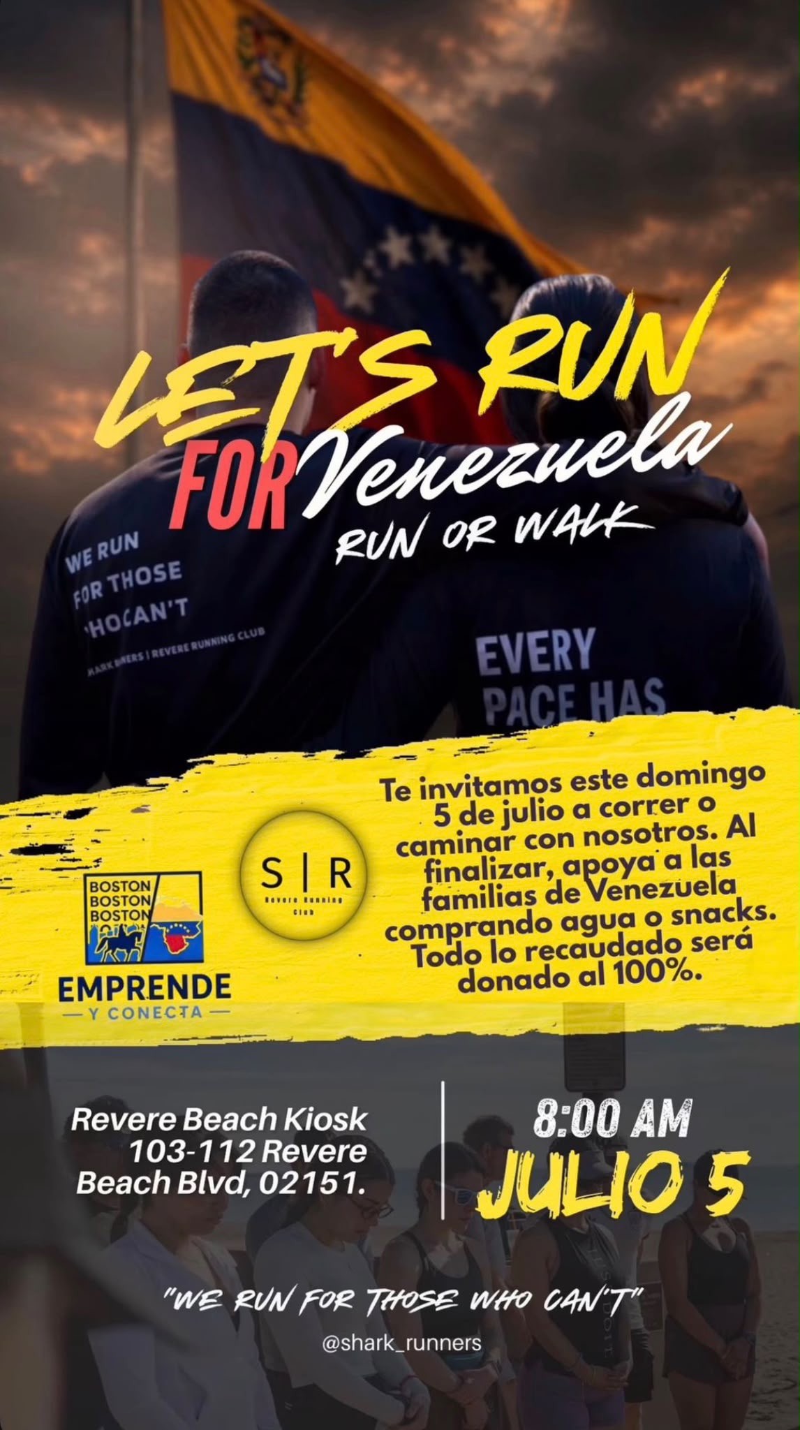 Let's Run for Venezuela event flyer